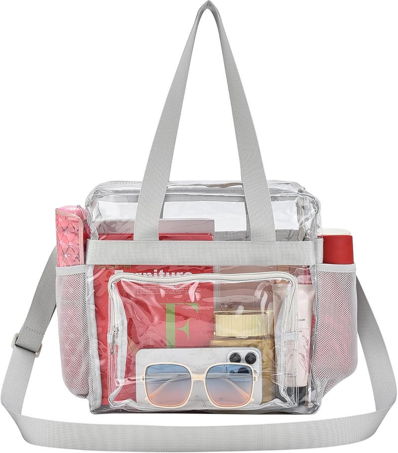 Busiuw Clear Bag for Stadium Events 12x12x6, Clear Bag Clear Tote Bag with Reinforced Straps for Sporting Events Travel - Image 2